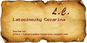 Latosinszky Cezarina névjegykártya